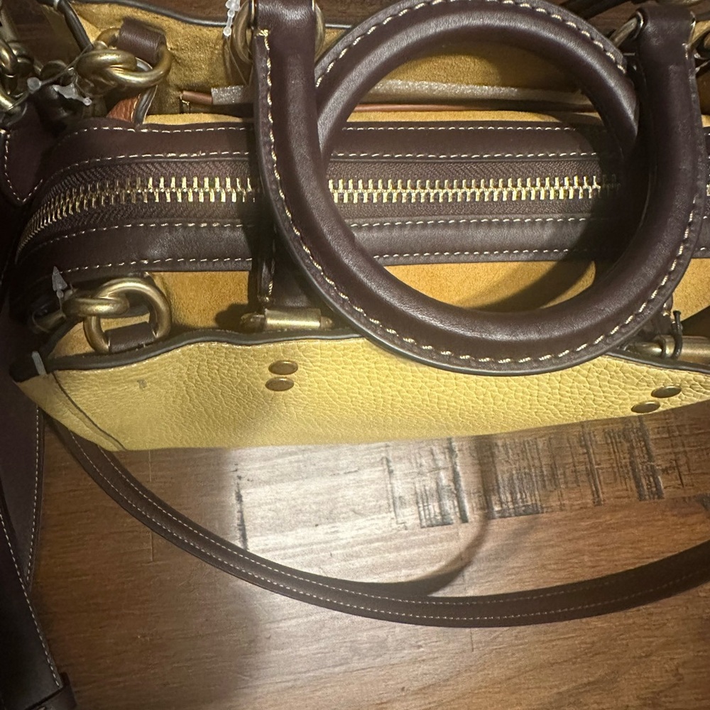 Coach Rogue 25 In Regenerative Leather in colorblock HAY - Picture 13 of 16